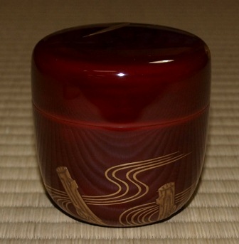 茶道具　一閑　秋草蒔絵　大棗　道場宗廣　共箱　秋　茶会　棚　稽古　薄茶器　重陽 茶道具 一閑 秋草蒔絵 大棗 道場宗廣 共箱 秋 茶会 棚 稽古 薄茶