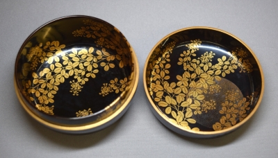 メル88623　黒漆扇文蒔絵茶箱　加藤昌山茶碗蒔絵棗など九点　VR8212 メル88623 黒漆扇文蒔絵茶箱 加藤昌山茶碗蒔絵棗など九