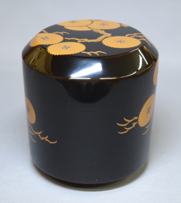 茶道具 薄器 溜塗 松蒔絵 中棗 京塗師 村田道寛 元斎宗哲 下職 茶道具 薄器 溜塗 松蒔絵 中棗 京塗師 村田道寛 元斎宗哲