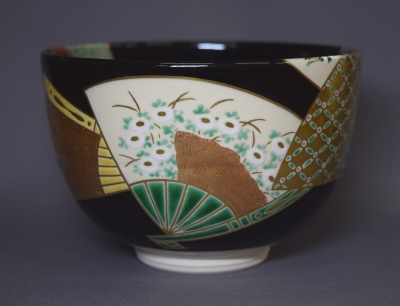 高橋道八 色絵扇面茶碗 | 茶道具 小西康のぶろぐ