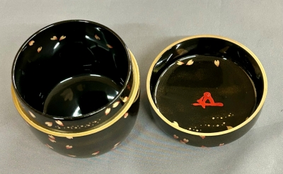 茶道具　二代　前端春斎　雅峯　鱗鶴蒔絵　吹雪　茶入　棗　漆　加賀蒔絵師 鱗鶴蒔絵黒大棗 前端春斎造 共箱 : 茶道具商 越中屋 - 通販