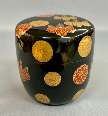 一后 一兆作 高台寺 棗 桐文/菊文 共箱 二重箱