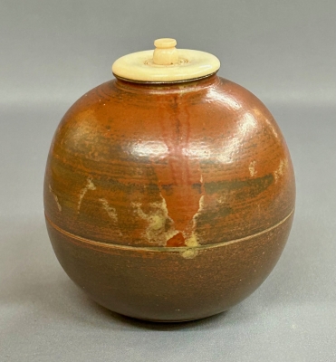 上野焼 陶器製 煎茶器 熊谷保興作 上野焼 熊谷保興 文琳茶入 | 茶道具 小西康のぶろぐ