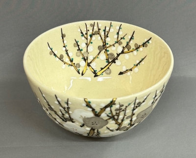 真葛焼 五代宮川香斎 梅絵茶碗 鵬雲斎 | 茶道具 小西康のぶろぐ