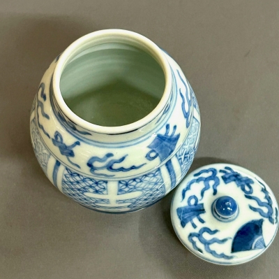 九谷焼 須田菁華 染付吉の字茶入 | 茶道具 小西康のぶろぐ