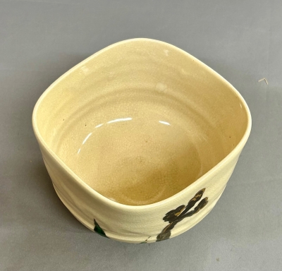 初代道八   茶碗    石仙画　　　90 高橋道八 蕨画 四方茶碗 | 茶道具 小西康のぶろぐ
