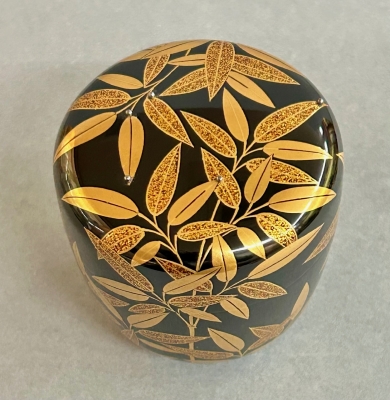 加賀蒔絵平棗 A152 ◇◇漆器 蒔絵 笹模様 棗 2個 ◇◇ 「