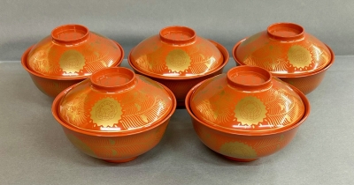 金襴手蒔絵 吸物椀 五客 | 茶道具 小西康のぶろぐ