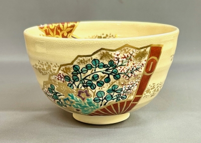 久世久宝 仁清写 扇面画茶碗 | 茶道具 小西康のぶろぐ