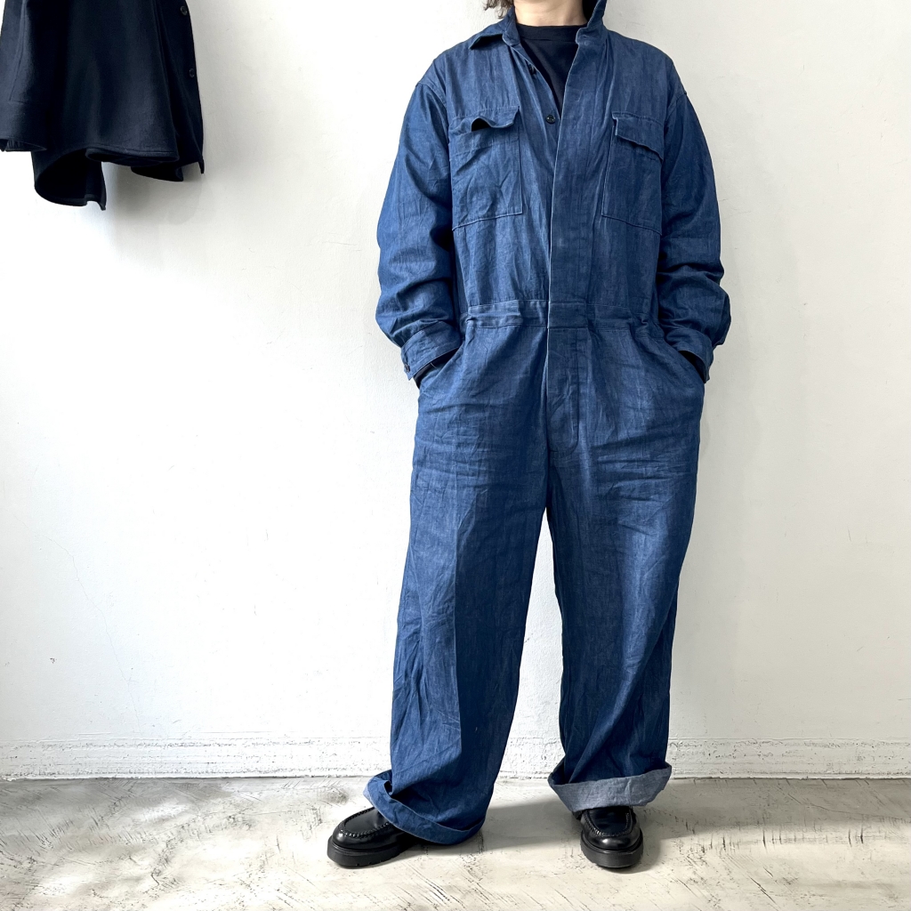 2024SS美品✨TOUJOURS インディゴ コットンリネンアトリエジャケット 