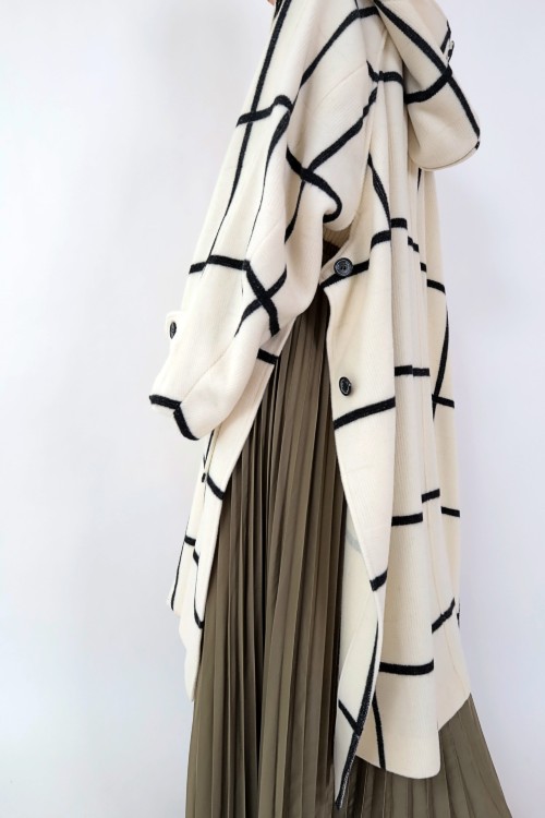 ジャケット・アウター rito structure GRID-PATTERN DUFFLE COAT ジャケット・アウター rito structure GRID-PATTERN DUFFLE COAT