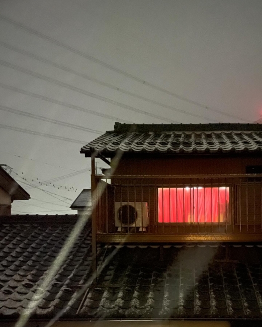 春分の日　吹雪　雪　昭和の灯り