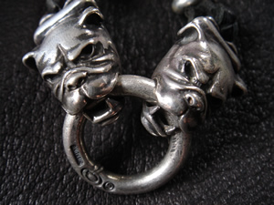 ガボールハッピースカルレザーブレスレット ガボールハッピースカルレザーブレスレット Gaboratory ガボラトリー