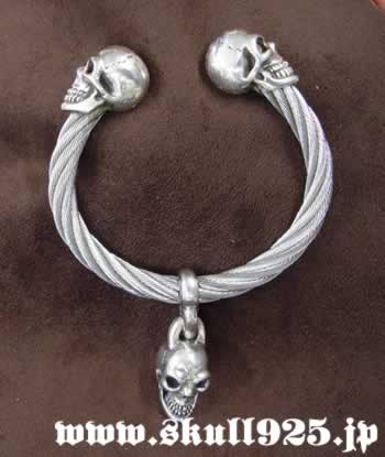 ガボラトリーSkull Triangle Wire Bangleスカルバングル Gaborartory