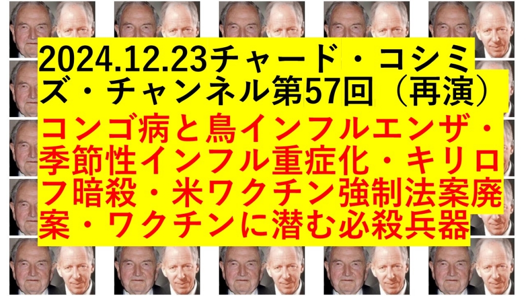 •2024.12.23チャード・コシミズ・チャンネル第57回（再演） 以下サイトでご視聴いただけます。 | My First JUGEM