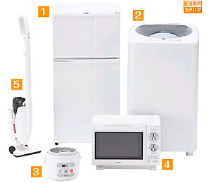 イオンの新生活応援!【送料無料】家電5点セット デザイン揃っ イオンの新生活応援!【送料無料】家電5点セット デザイン揃っ