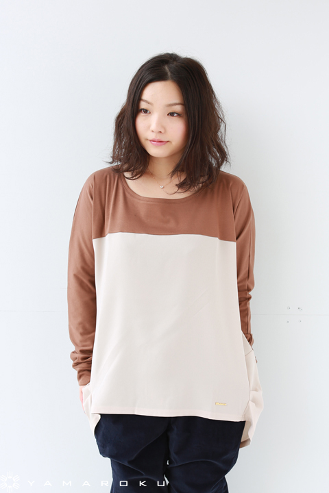 ara ara （アラアラ）カラー切替トップス、コーデュロイイージーパンツ