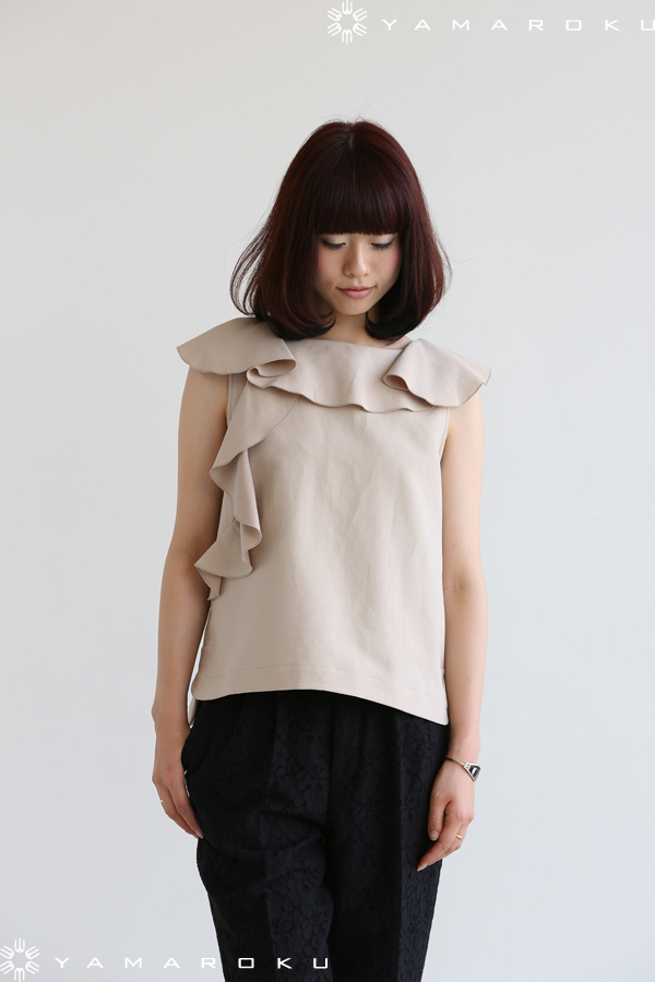 SACRA（サクラ）DOUBLE CLOTH RUFFLE ブラウス！！ | YAMAROKU New Arrival