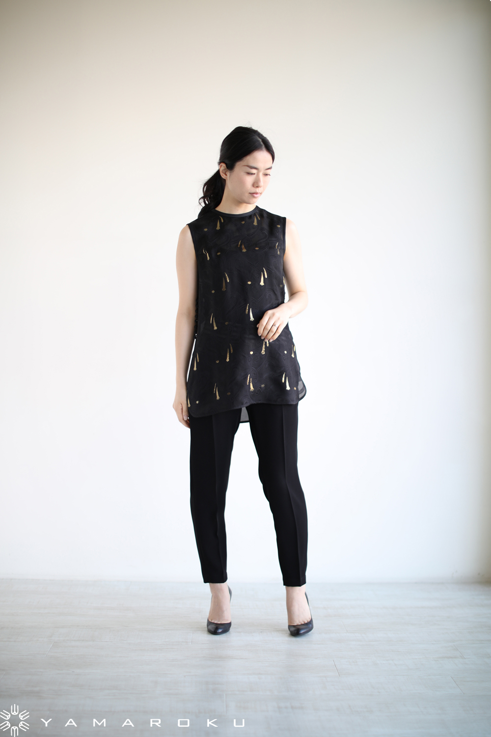 トップス Mame Kurogouchi   Silk Gisha Tops Mame Kurogouchi Silk Gisha Tops