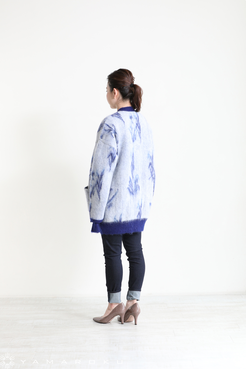 マメクロゴウチ★ Mame Floral Shaggy ニット セーター mame kurogouchi マメクロゴウチ マメ 花柄 ハイネック ニット