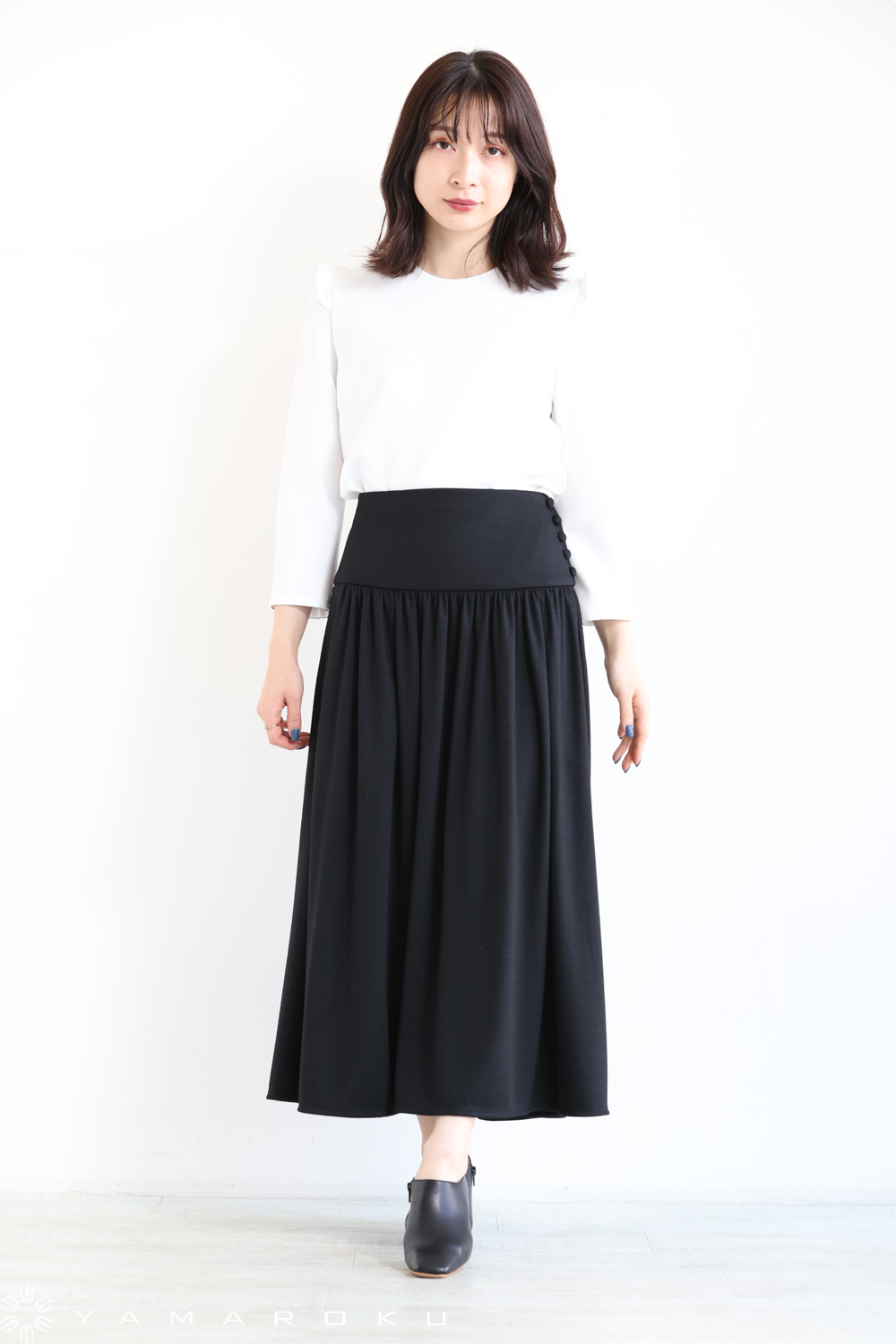 ボーダーズアットバルコニー　weekend gathered skirt GATHERED SKIRT BORDERS at BALCONY