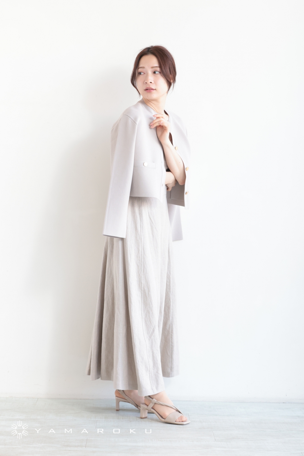 ワンピース uncrave WHITE アンクレイヴ リネンコットン チノ 