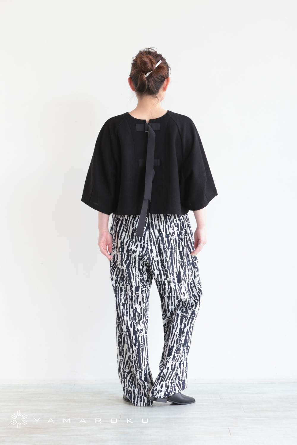SIWALY fluid(シワリーフルイド) Belted Bolero、Print One-tuck