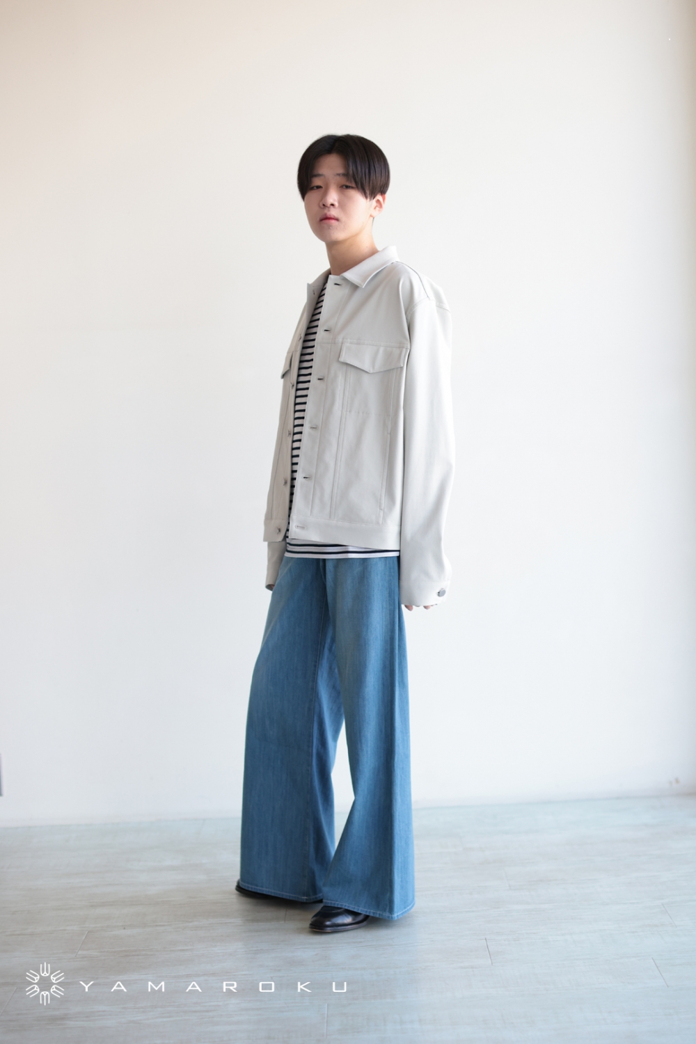 Theory(セオリー) 【MENS】NEOTERIC TWILL RIVER & STRIPE TEE W