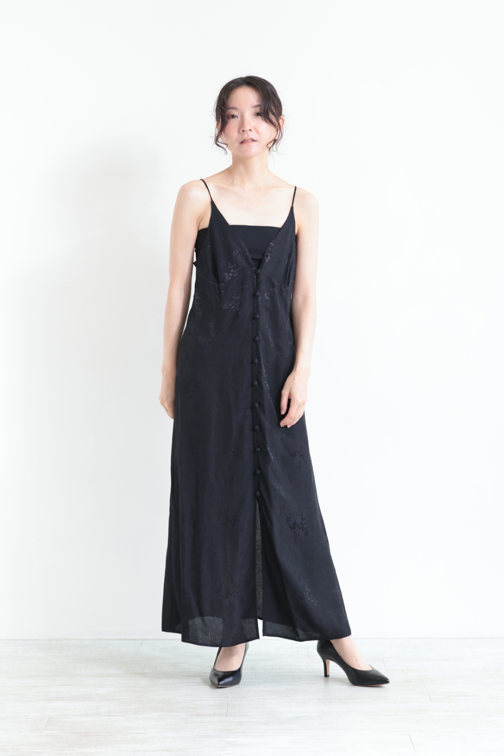 Mame Kurogouchi(マメ) Floral Jacquard Camisole Dress