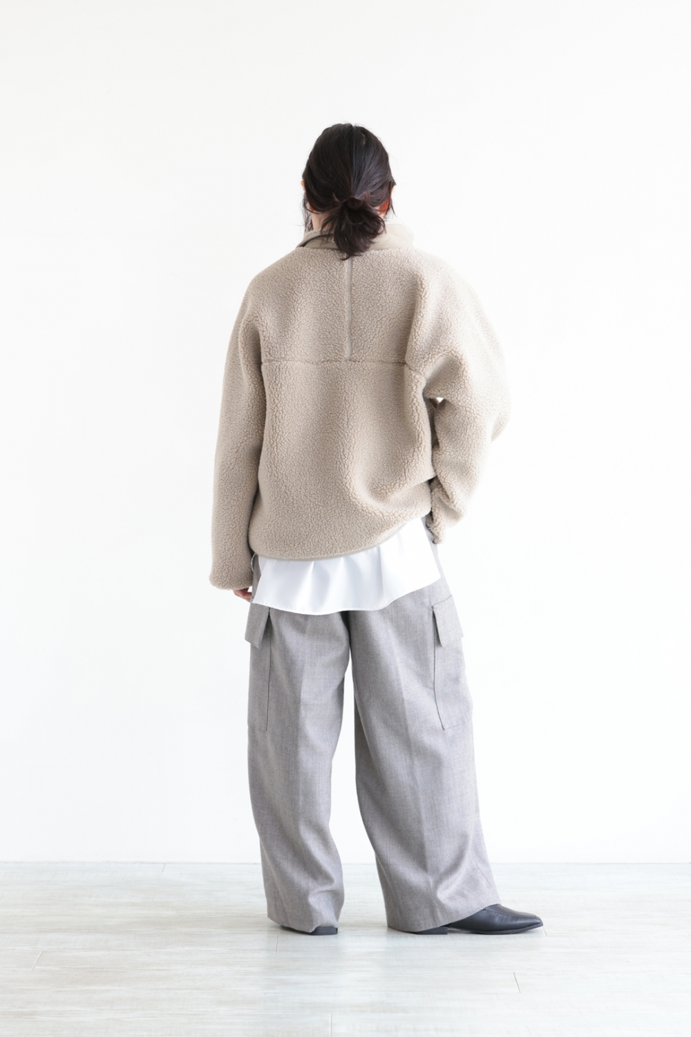 美品 SPORTMAX シルク100% ライトブルゾン 春夏 薄手 ゆったり Gymphlex(ジムフレックス) ライトボア スタンドカラージャケット