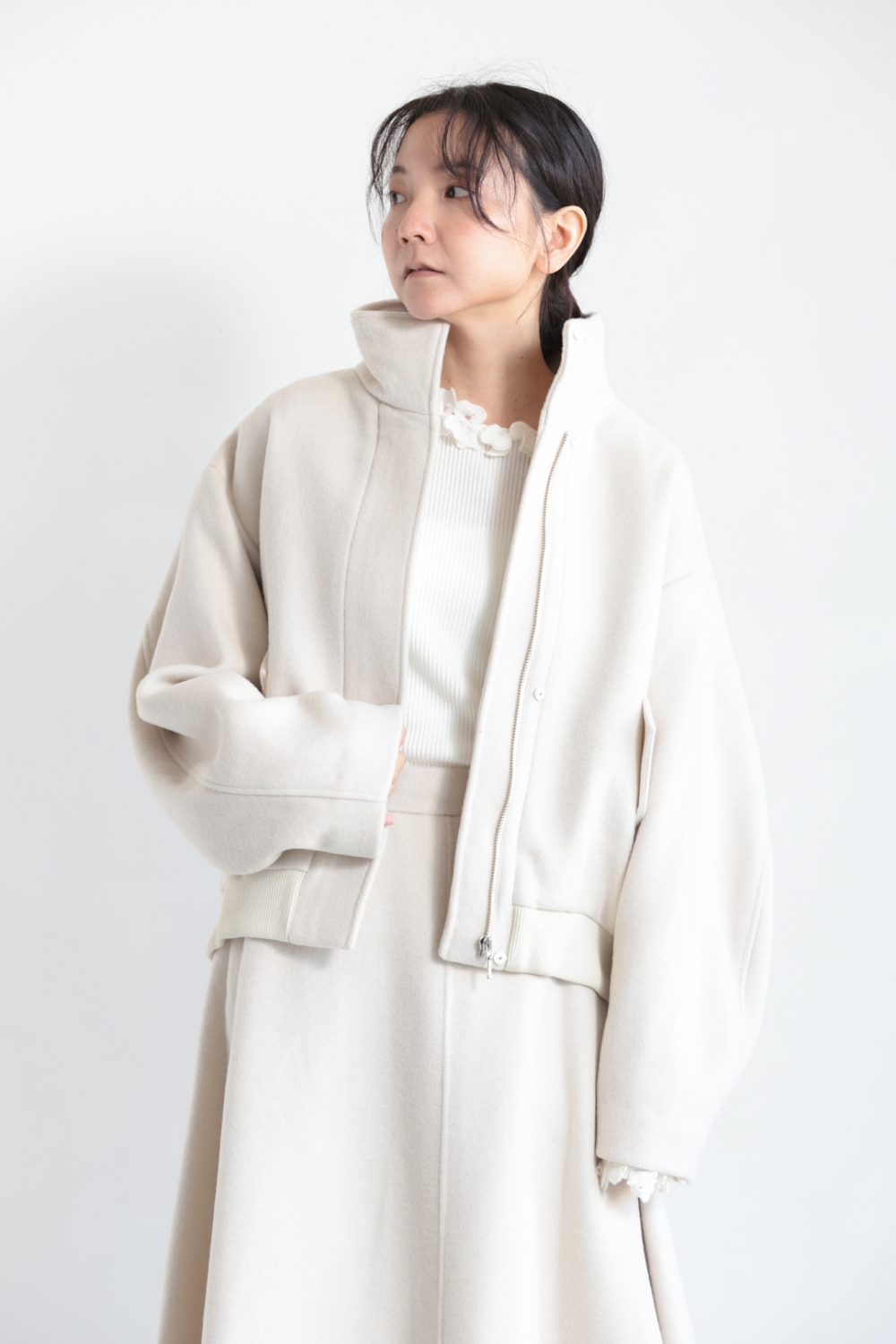 リバースタンドカラーブルゾン　uncrave アンクレイヴ uncrave STANDARD(アンクレイヴ) リバー スタンドカラーブルゾン