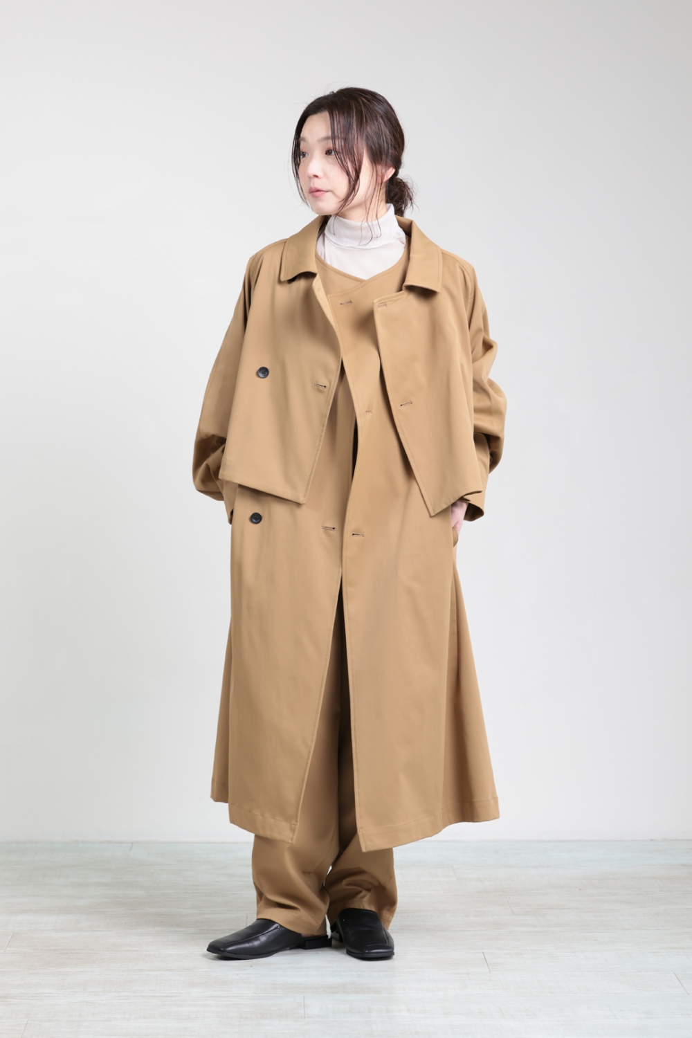当店在庫してます！ SIWALY fluid(シワリーフルイド) 【UNISEX】2way Trench Coat ジャケット・アウター