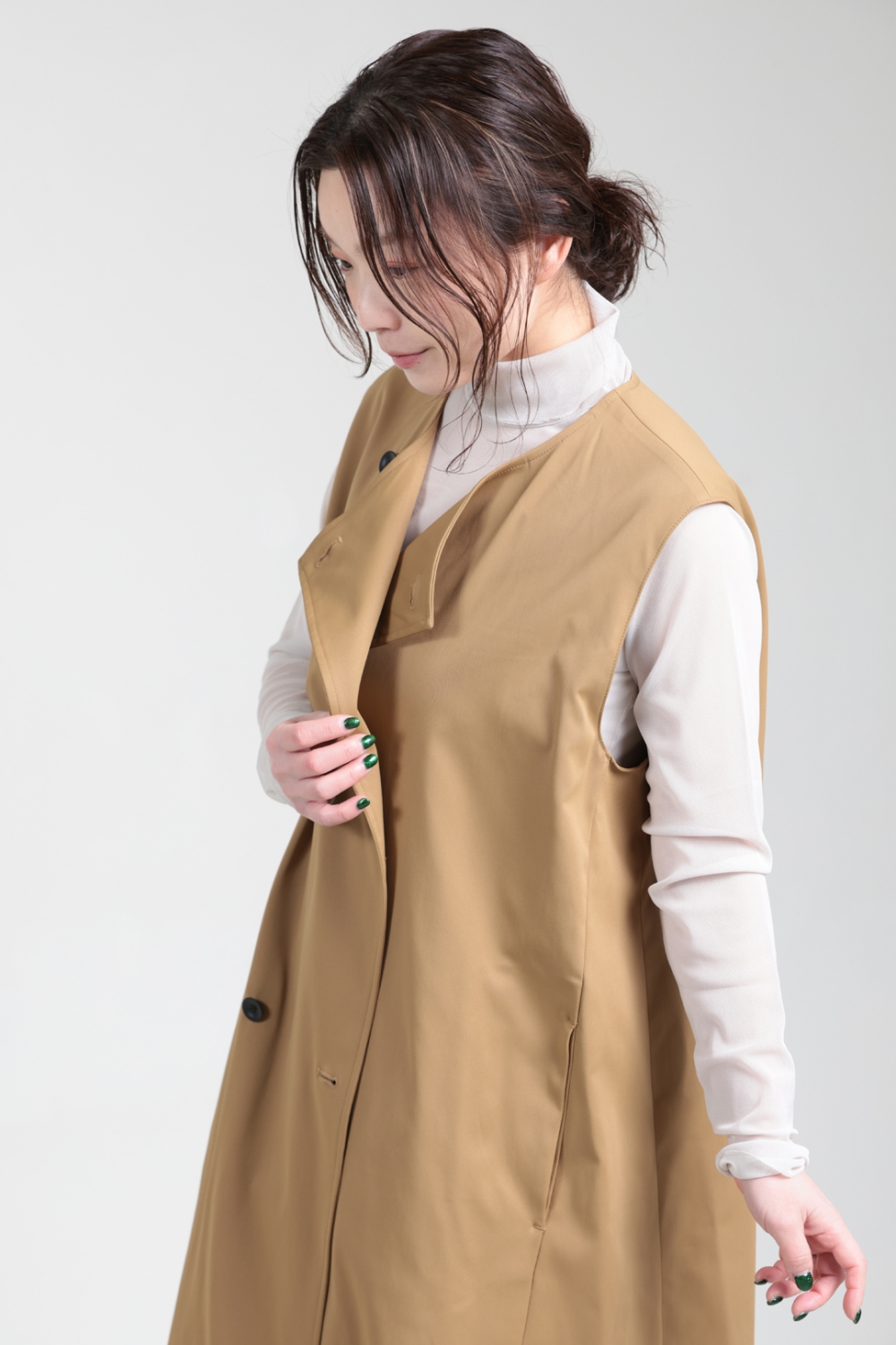 SIWALY fluid(シワリーフルイド) 【UNISEX】2way Trench Coat