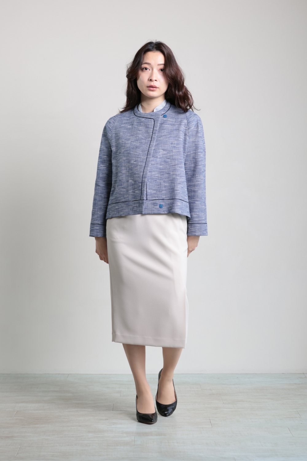 Ballsey トゥモローランド ミックスヤーンツィードIラインスカート