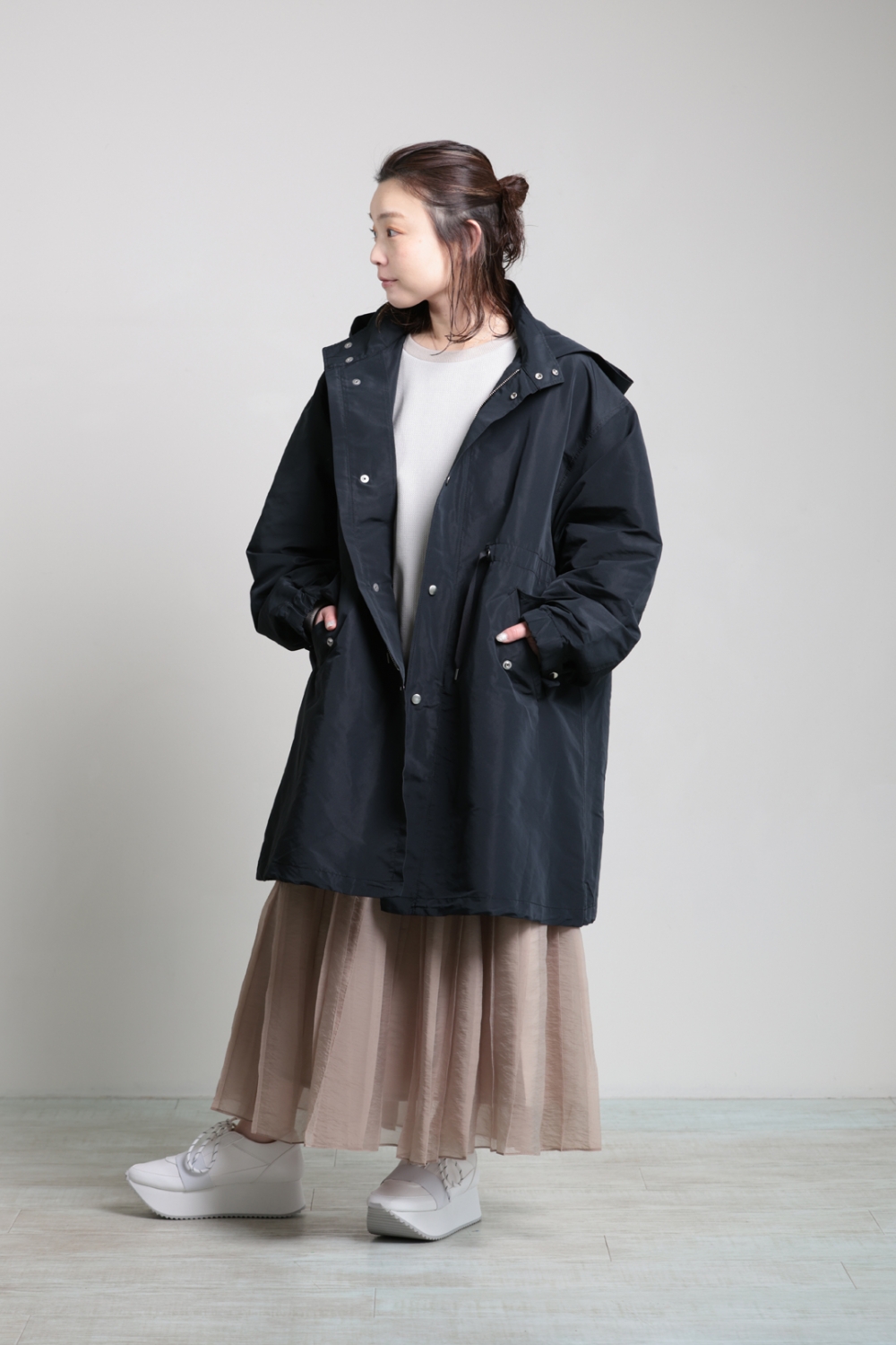 美品＊MACPHEE コットンポリエステルメモリーグログラン モッズコート 38 MACPHEE(マカフィ) ライトメモリーグログラン モッズコート