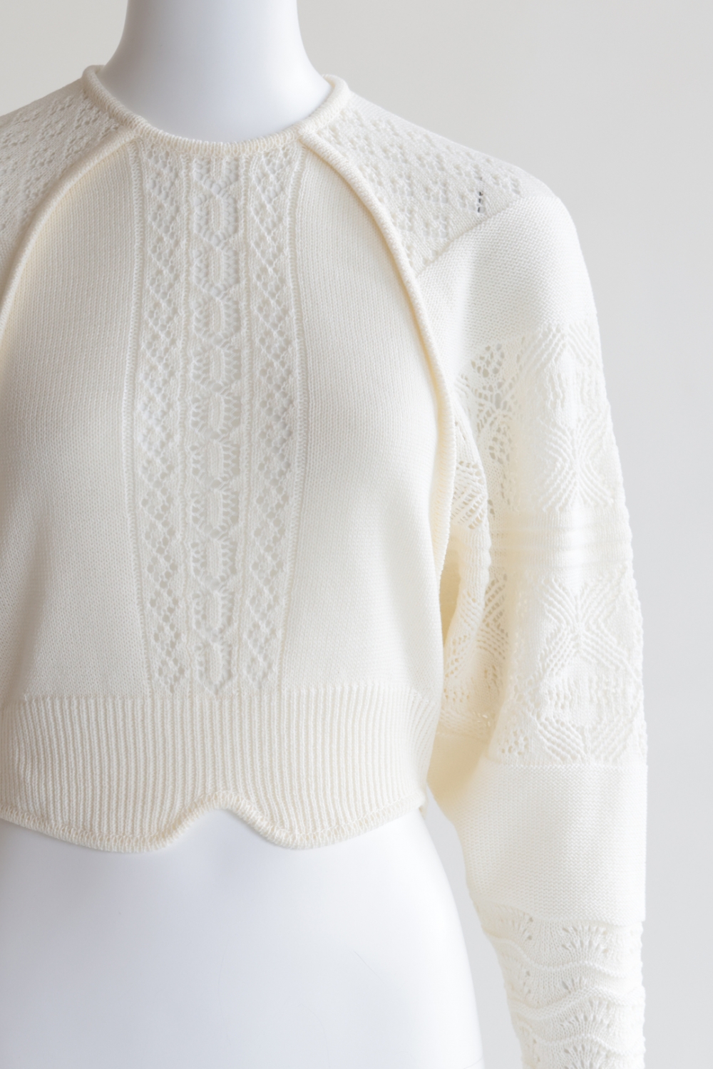 【美品】mame kurogouchi Lace Knitted Top Mame Kurogouchi(マメ) Lace Knitted Top - YAMAROKU（ヤマロク