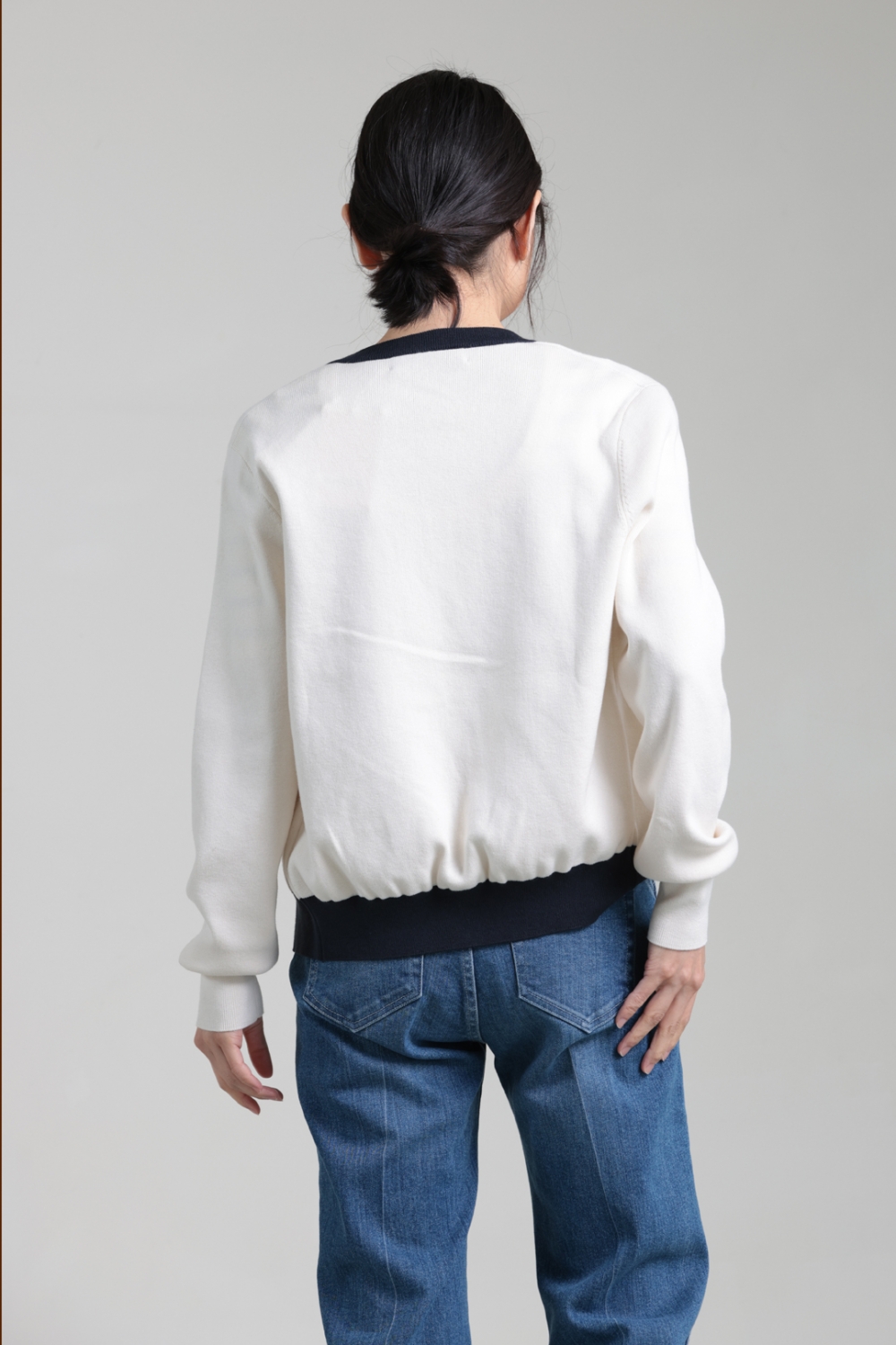 CABaN(キャバン) コットンカシミア バイカラークルーネック