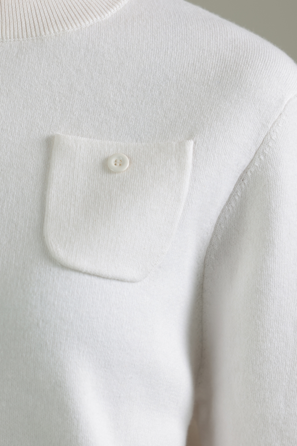 CABaN(キャバン) コットンカシミア バイカラークルーネック