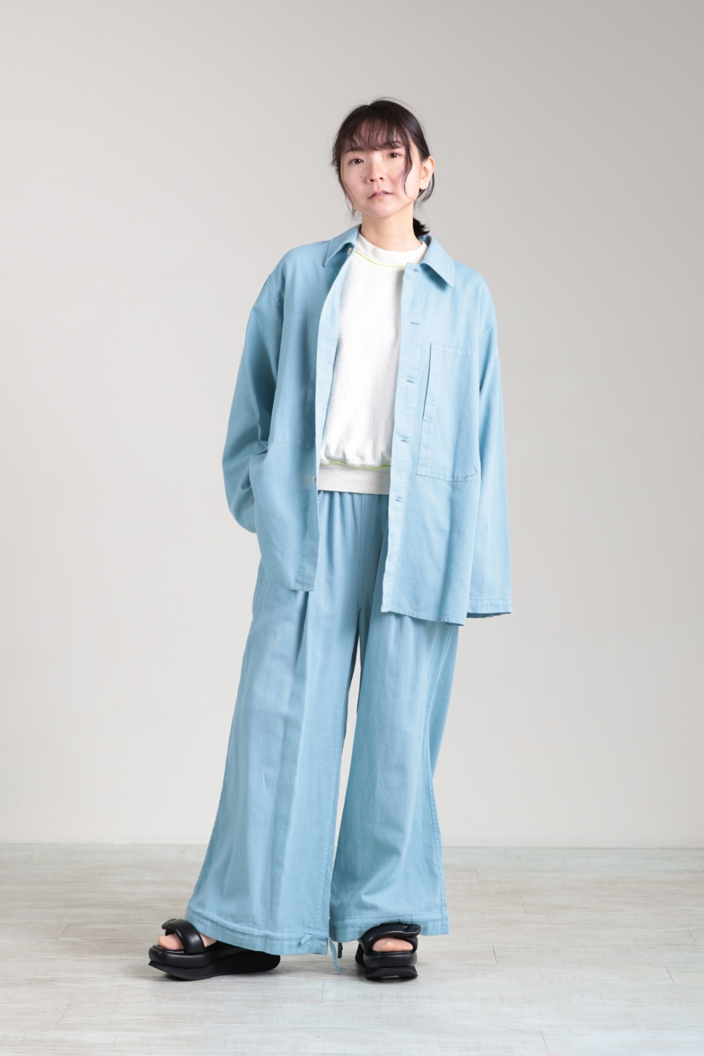 18ss UNFIL ジャガードデニムトップス アンフィル unfil (アンフィル) 14oz organic cotton denim 2tuck trousers