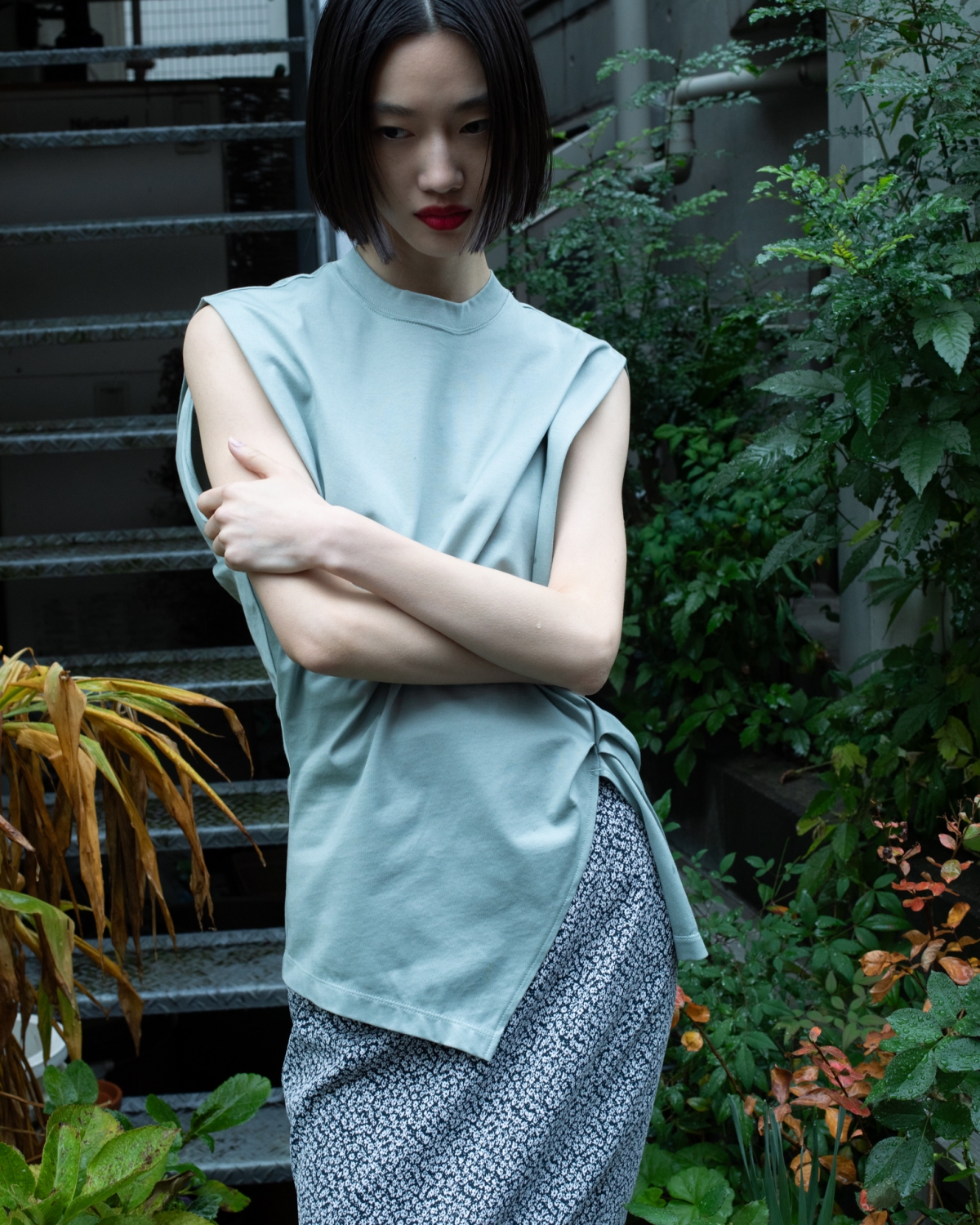 Mame Kurogouchi / キャップスリーブニットトップス｜ESTNATION