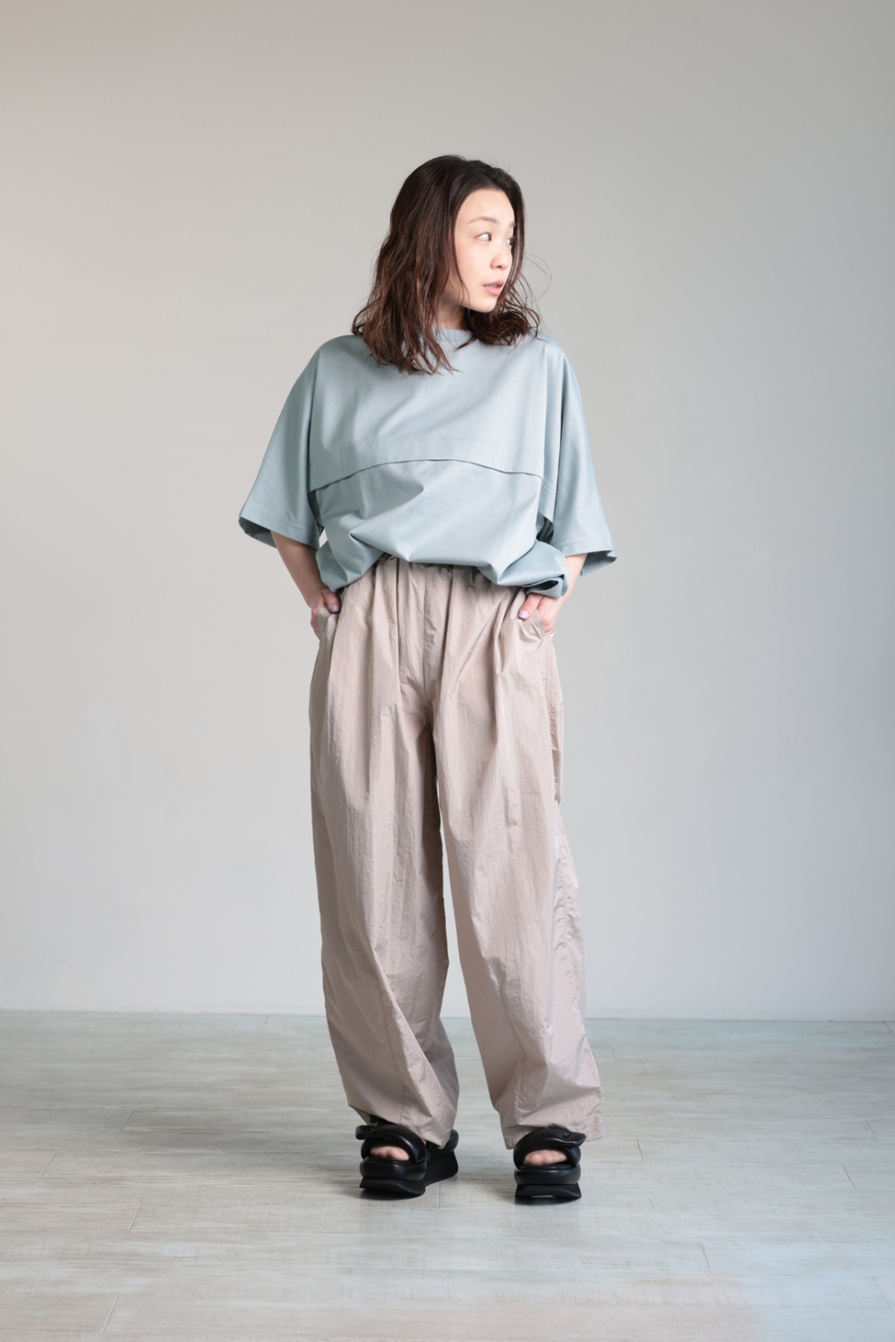 CEaRET FROM araara(シーレット) Tuck Gather Curve Pants