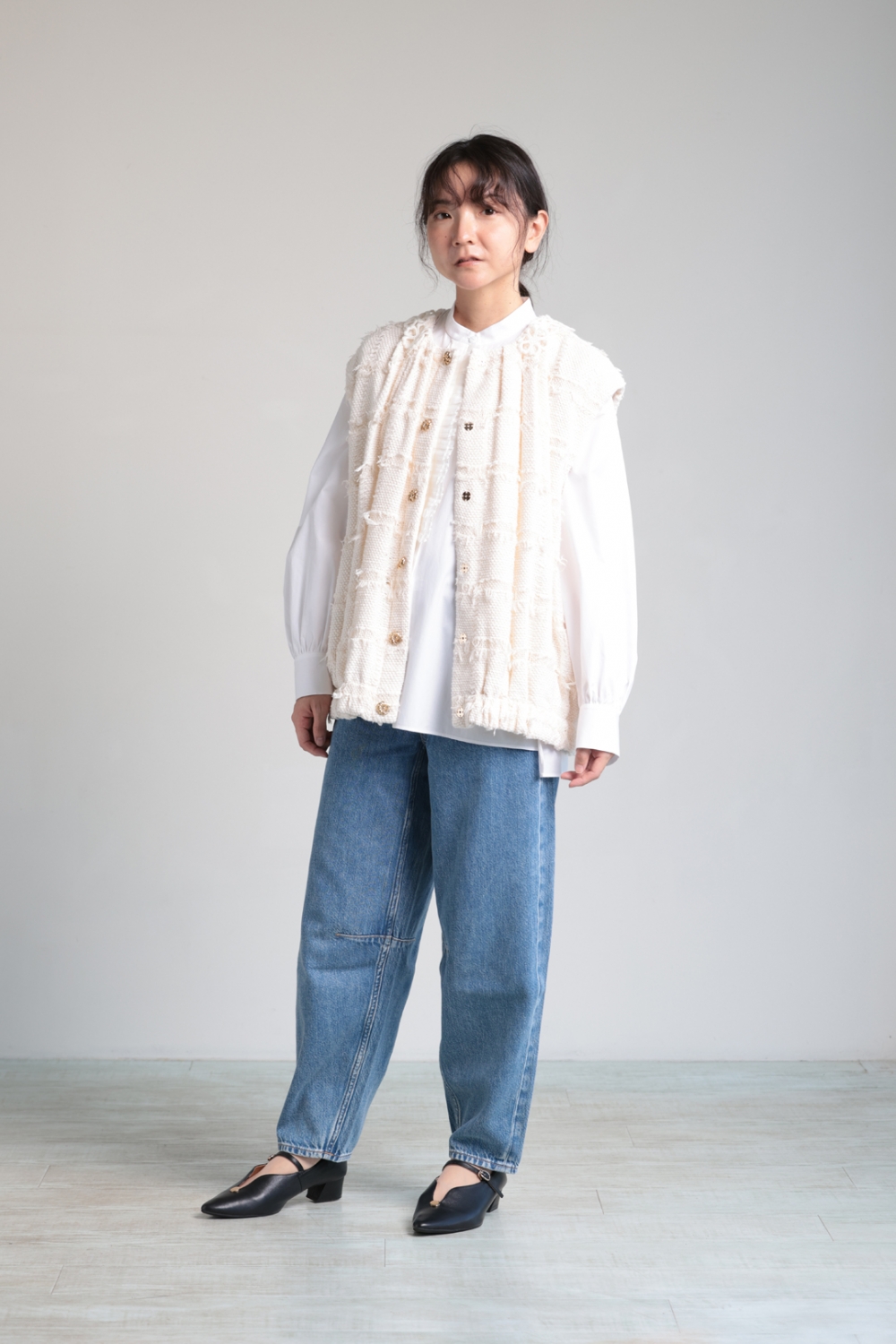 MUVEIL ミュベール カラーステッチワンピース ネイビー 38 MUVEIL ミュベール カラーステッチワンピース ネイビー 38