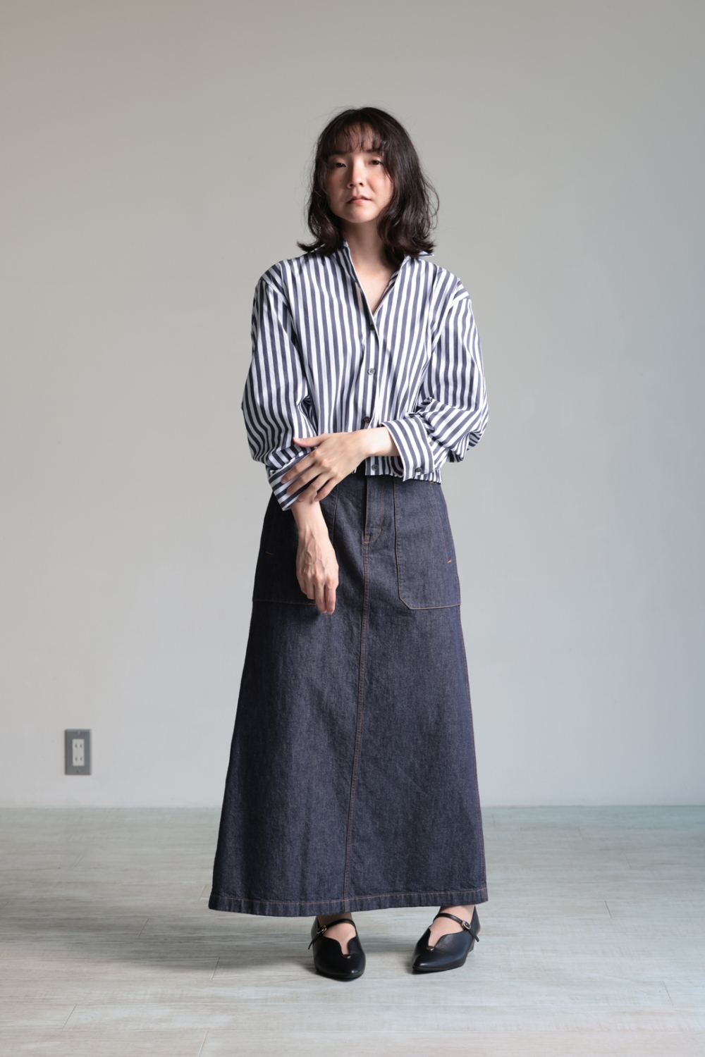 Theory Awning Stripe Fixed Sleeve Shirt