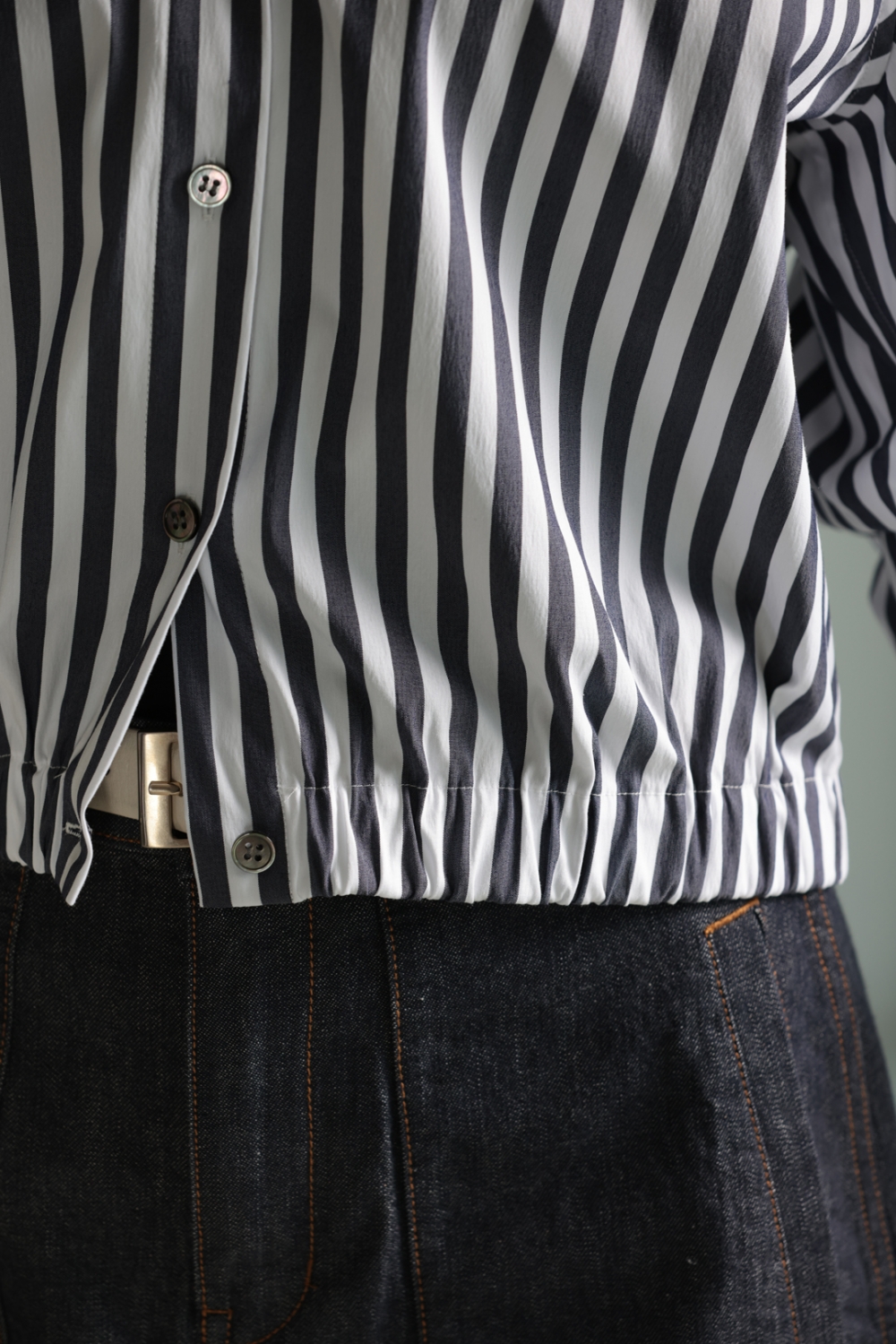 トップス Theory Awning Stripe Fixed Sleeve Shirt Theory(セオリー) Awning Stripe Fixed Sleeve Shirt ＆ MOD DENIM UTL