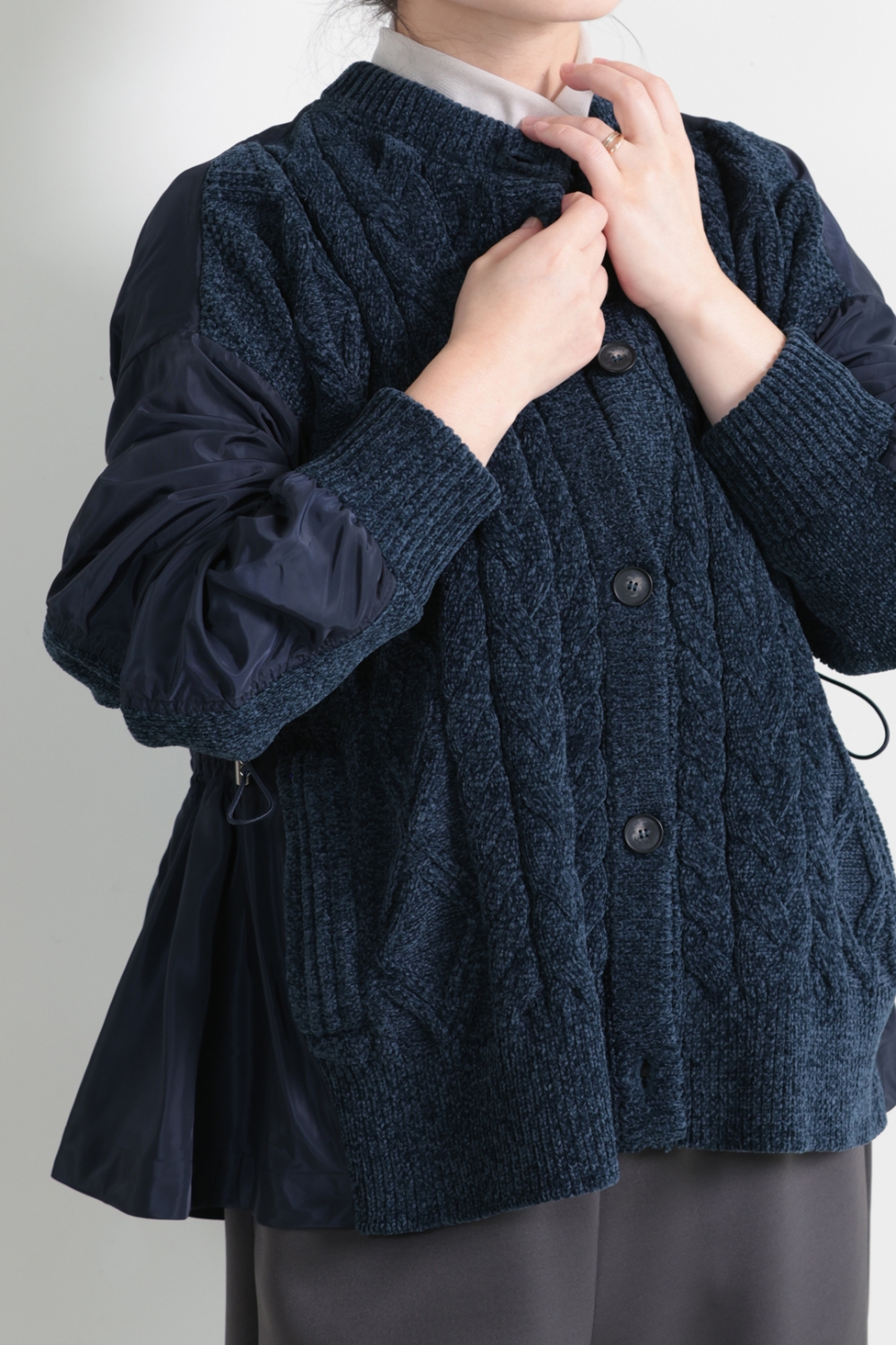 シーレットフロムアラアラ ドットプリーツ　ブルゾン　黒 楽天市場】【2025秋冬新作】CEaRET FROM ara ara シーレット フロム