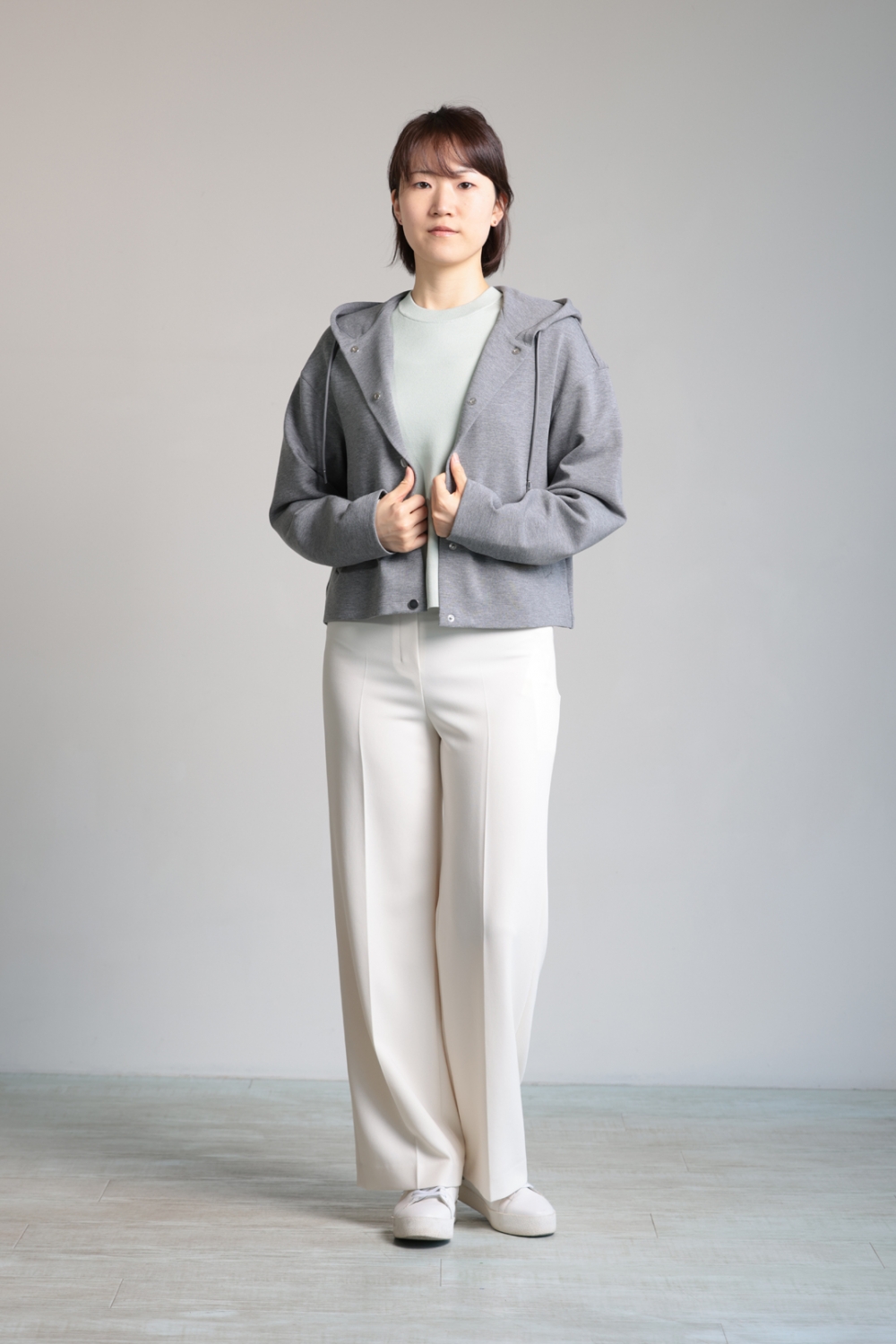 Theory(セオリー) Knit Double Hood Jacket ＆ Pintuck Track Pant