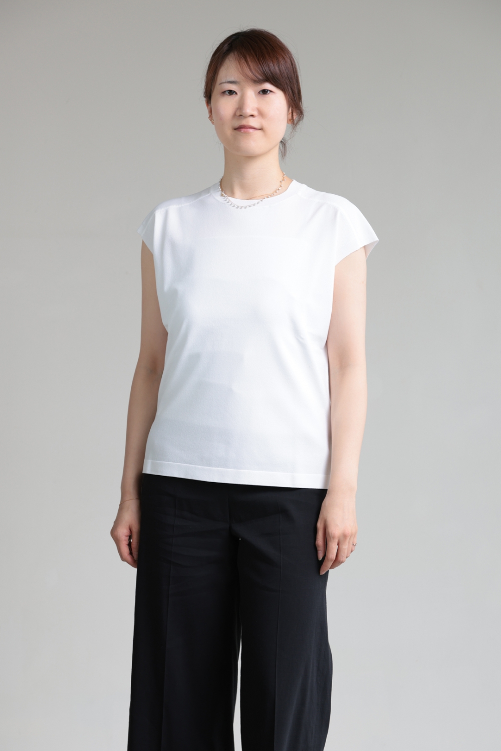 Theory(セオリー) Wooster Crepe Knit Blind Neck Sweater Tee
