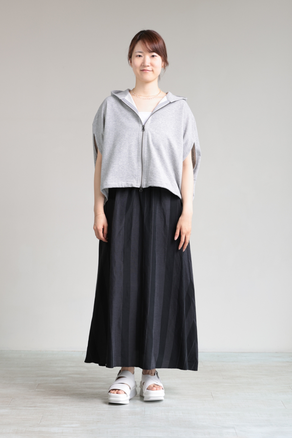 2022年【GALERIE VIE】2wayコットン Vネックプルオーバーシャツ White 