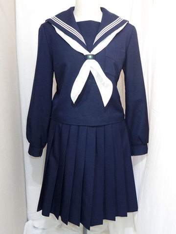 1円 セーラー服 チェックスカート 上下3点セット 華華しい 夏物