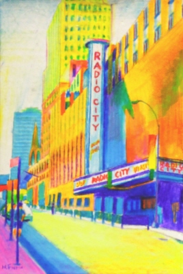 個展での色鉛筆抽象画と、5月ワークショップのご案内。 | 古